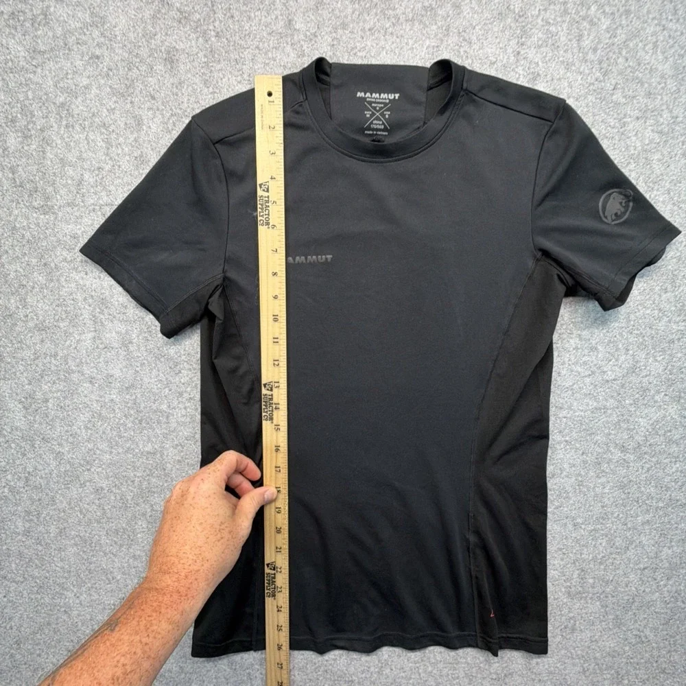 Mammut Polartec T Shirt Mens Small Black Technical Hiking Outdoor Top Base Layer